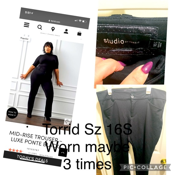Torrid midrise trouser Sz 16S - Picture 1 of 1